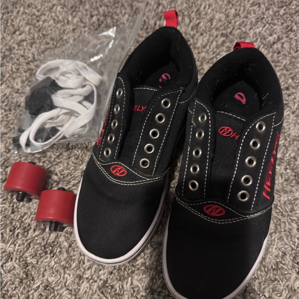 Heelys Black Sneakers with Red Wheels